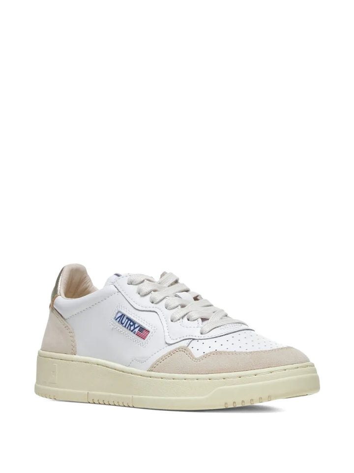 Autry Medalist Low Perforated Leather — White — Size US M 3.5 - US W 5 — Side View