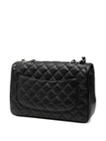 Chanel Pre Owned 2009 2010 Jumbo Classic Caviar Double Flap Shoulder Bag — Same as shown — Size One Size — Back View