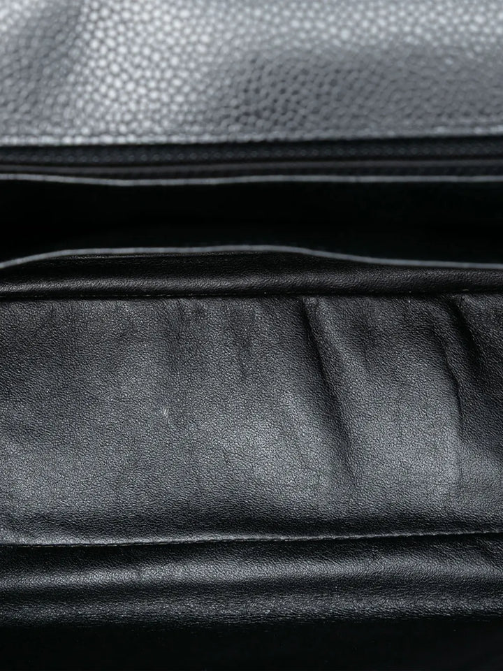 Chanel Pre Owned 2009 2010 Maxi Classic Caviar Single Flap Shoulder Bag — Same as shown — Size One Size — Detail View