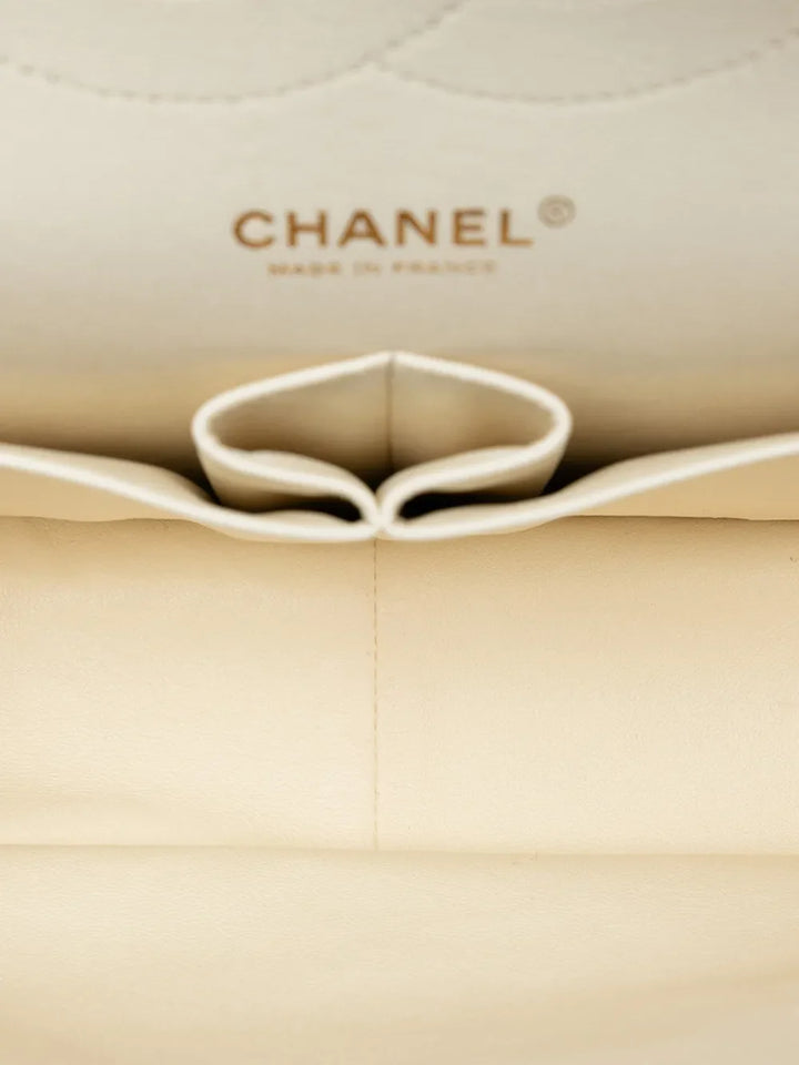 Chanel Pre Owned 2011 Jumbo Classic Lambskin Double Flap Shoulder Bag — Same as shown — Size One Size — Detail View