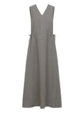 Peserico V Neck Midi Dress — Brown — Size XS — Front View