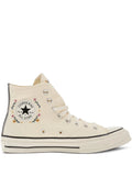 Converse Chuck 70 Floral-Embroidered — Beige — Size US M 3.5 - US W 5 — Front View