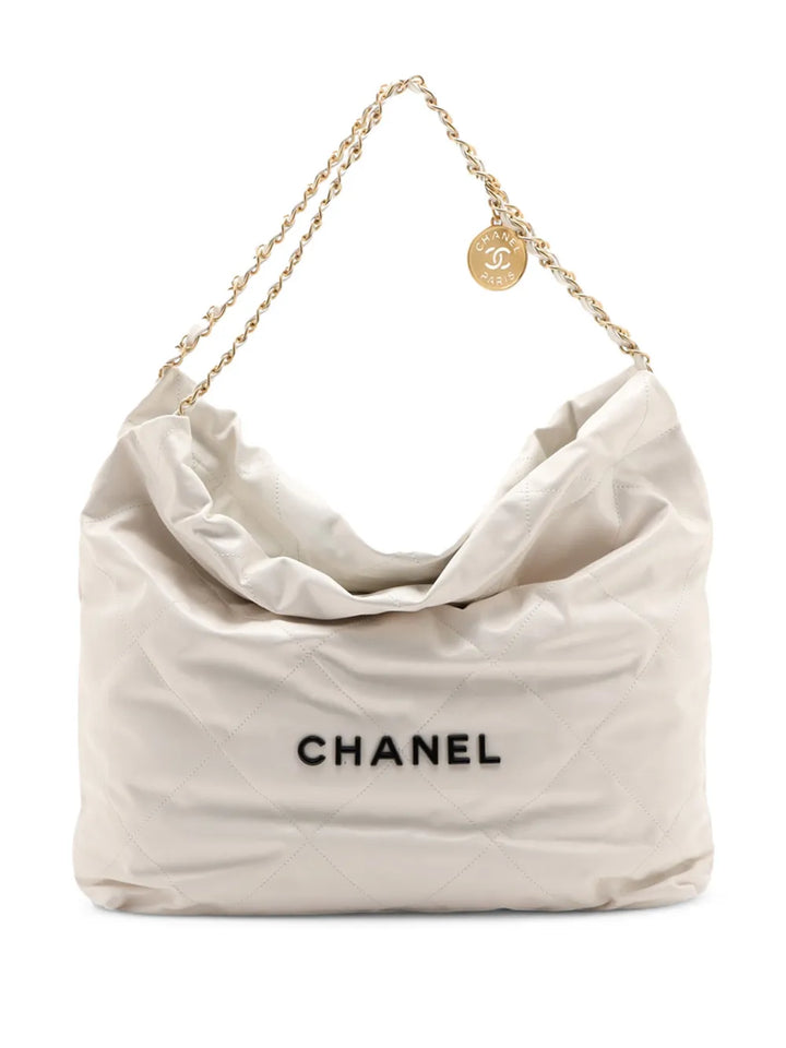 Chanel Pre Owned 2021 2025 Large Shiny Calfskin 22 Hobo Bag — Same as shown — Size One Size — Front View