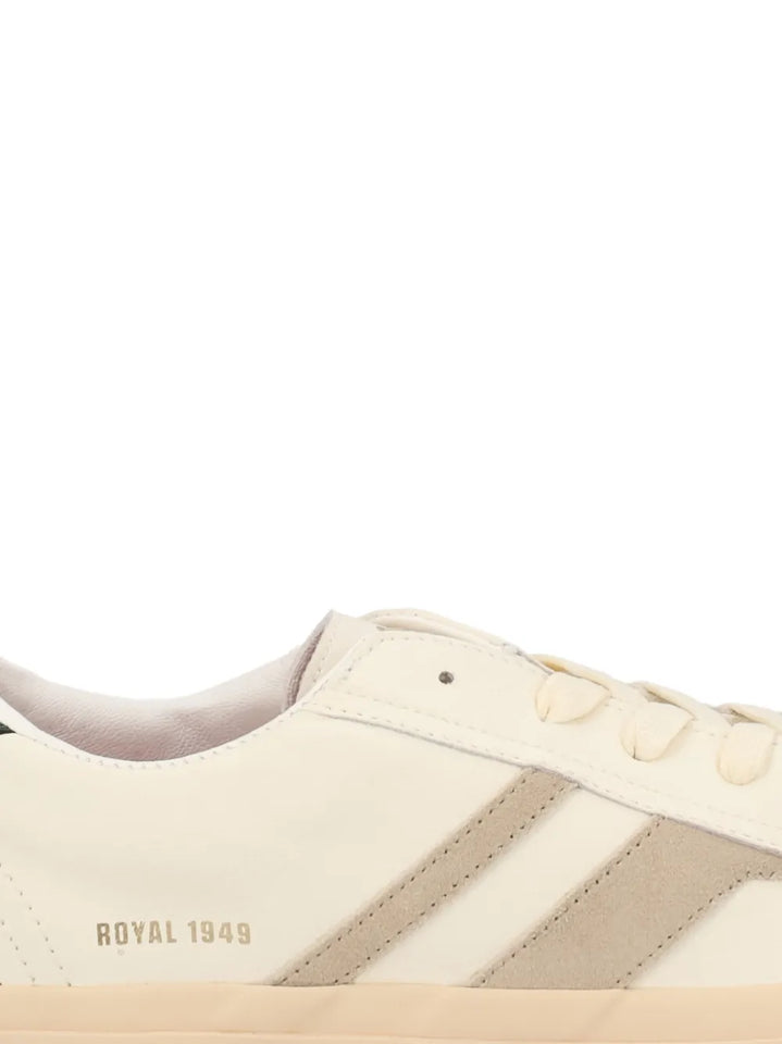 Pro-Keds Royal Classic Striped Lace-Up — Beige — Size US M 3.5 - US W 5 — Side View