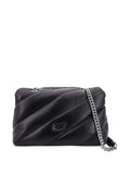Pinko Medium Classic Love Matelasse Flap Leather Shoulder Bag — Same as shown — Size One Size — Side View