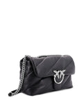 Pinko Medium Classic Love Matelasse Flap Leather Shoulder Bag — Same as shown — Size One Size — Back View