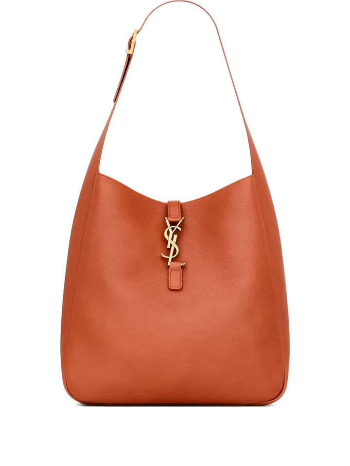 Saint Laurent Large Le 5 A 7 Buckle Leather Shoulder Bag — Same as shown — Size One Size — Front View