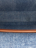 Celine Pre Owned 2022 Matelasse Denim Monochrome Chain Shoulder Bag — Same as shown — Size One Size — Detail View
