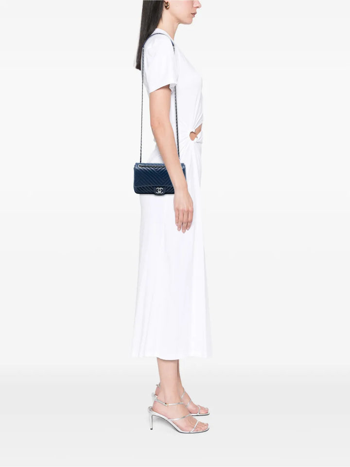 Chanel Pre Owned 2015 2016 Small Lambskin Cc Crossing Flap Shoulder Bag — Same as shown — Size One Size — Side View