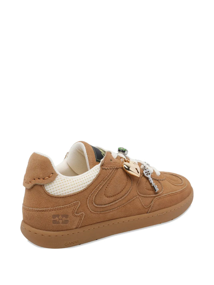 GANNI Round-Toe Charm — Brown — Size US M 3.5 - US W 5 — Back View