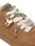 GANNI Round-Toe Charm — Brown — Size US M 3.5 - US W 5 — Top View