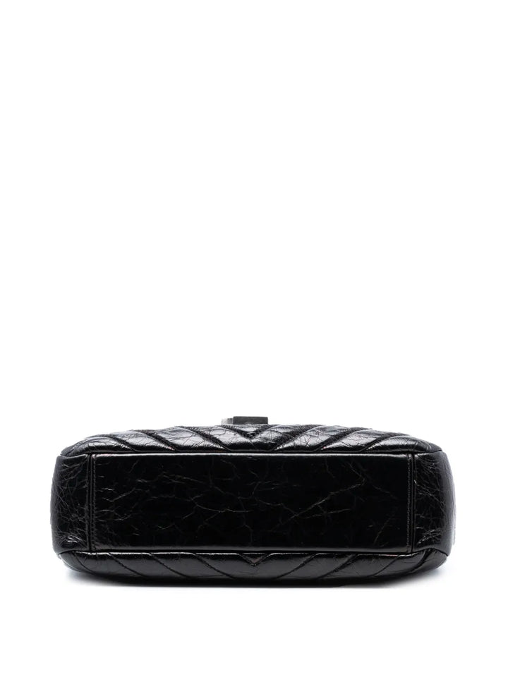 Saint Laurent Pre Owned 2015 Medium Crinkled Calfskin Punk Chain Bag Shoulder Bag — Same as shown — Size One Size — Top View