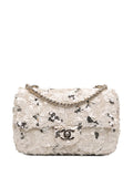 Chanel Pre Owned 2011 Mini Rectangular Classic Canvas Sequin Single Flap Shoulder Bag — Same as shown — Size One Size — Front View