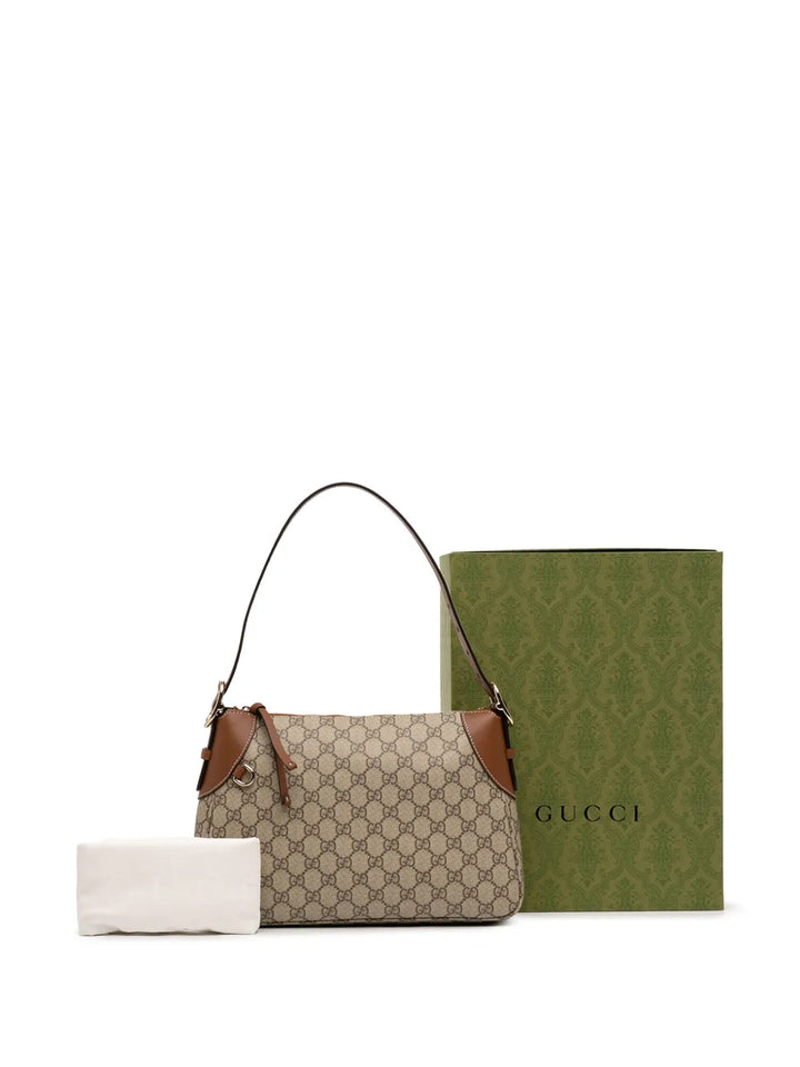Gucci Pre Owned 2016 2025 Medium Gg Supreme Emblem Shoulder Bag — Same as shown — Size One Size — Side View