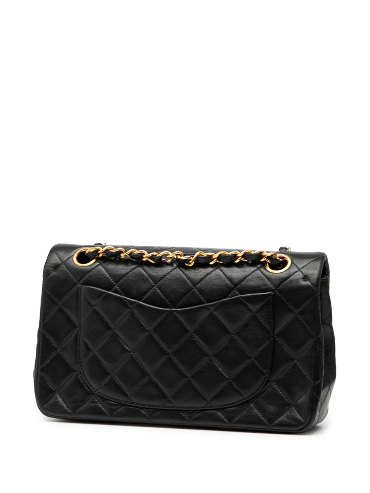 Chanel Pre Owned 1991 1994 Small Classic Lambskin Double Flap Shoulder Bag — Same as shown — Size One Size — Back View