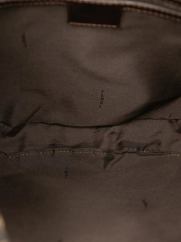 Fendi Pre Owned 20Th Century Zucca Canvas Croissant Hobo Shoulder Bag — Same as shown — Size One Size — Detail View
