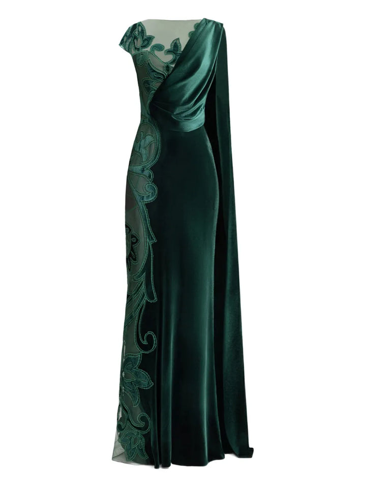Gemy Maalouf Draped Velvet Dress — Same as shown — Size XS — Front View