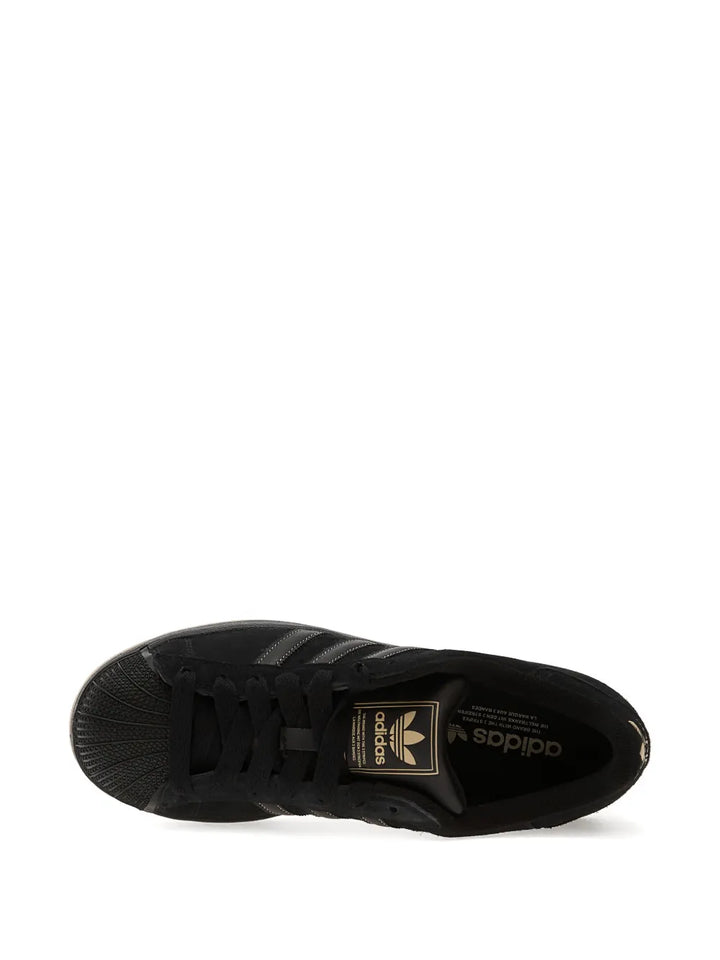 adidas Superstar Ii Three-Stripes Sneakers — Black — Size US M 9.5 - US W 11 — Top View
