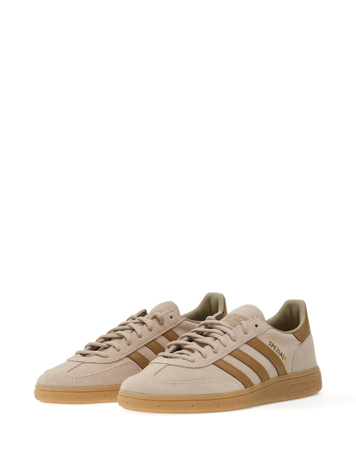adidas Handball Spezial Stripes Sneakers — Beige — Size US M 3.5 - US W 5 — Side View
