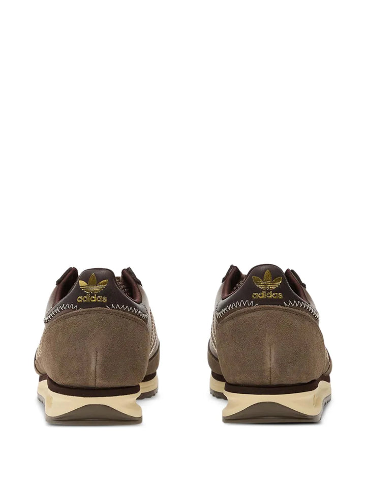 adidas Sl 72 Three-Stripes Low-Top Sneakers — Brown — Size US M 9 - US W 10.5 — Back View