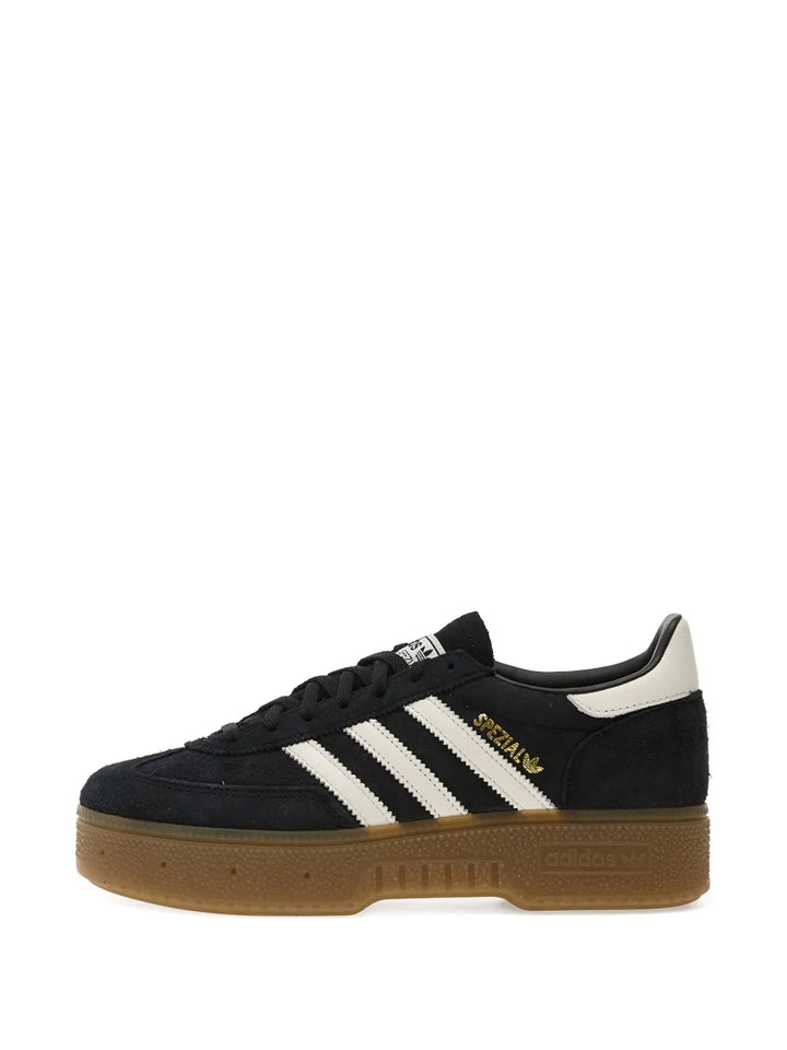 adidas Handball Spezial Bold Stripes — Black — Size US M 3.5 - US W 5 — Lifestyle View