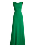 Tadashi Shoji Cowl Neck Maxi Dress — Green — Size XS — Front View