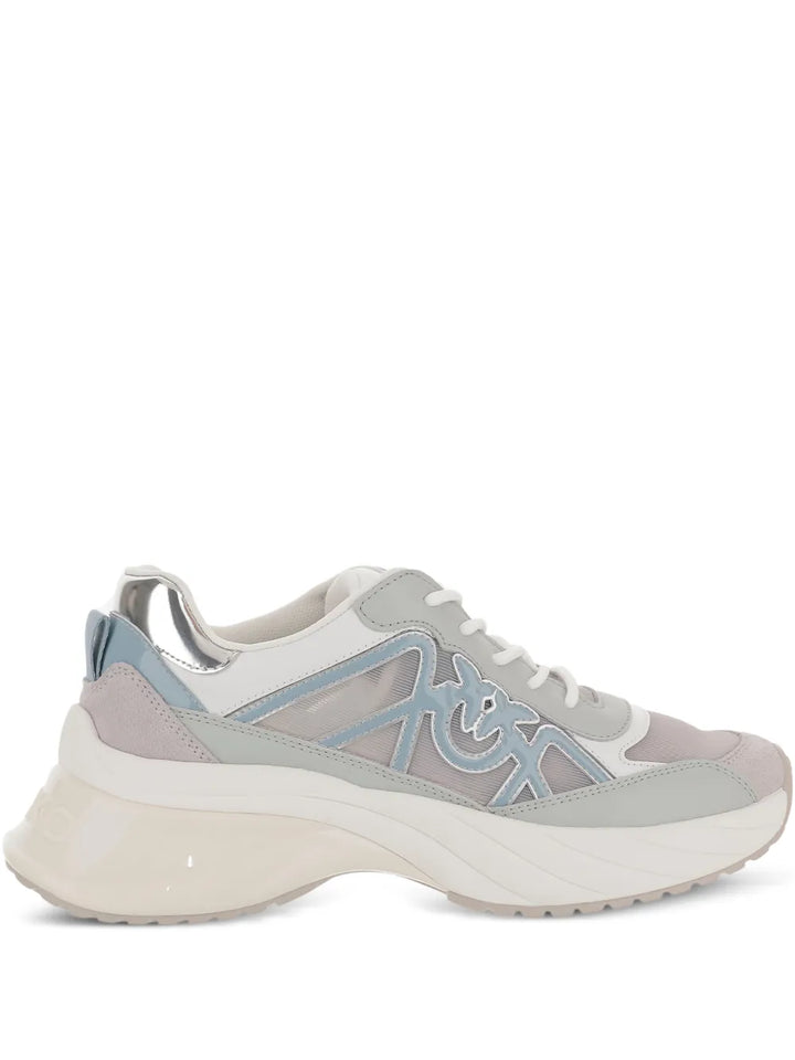 PINKO Logo-Detail Leather — White — Size US M 3.5 - US W 5 — Front View