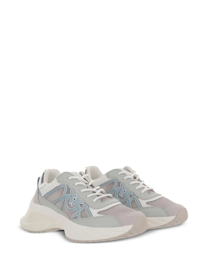 PINKO Logo-Detail Leather — White — Size US M 3.5 - US W 5 — Side View