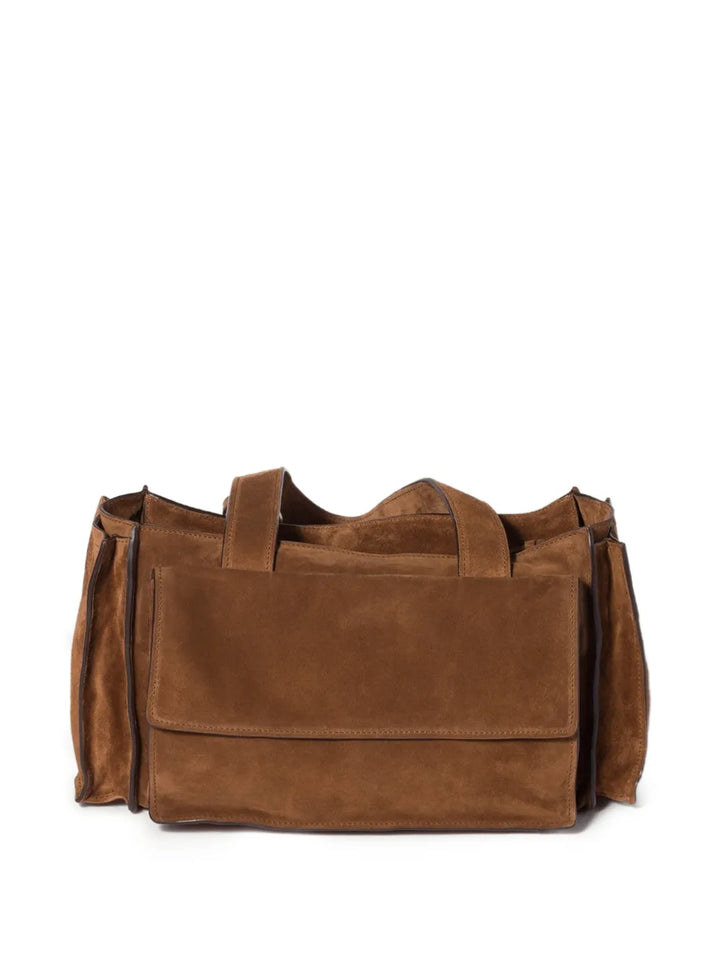 Miu Miu Utilitaire Suede Shoulder Bag — Same as shown — Size One Size — Side View