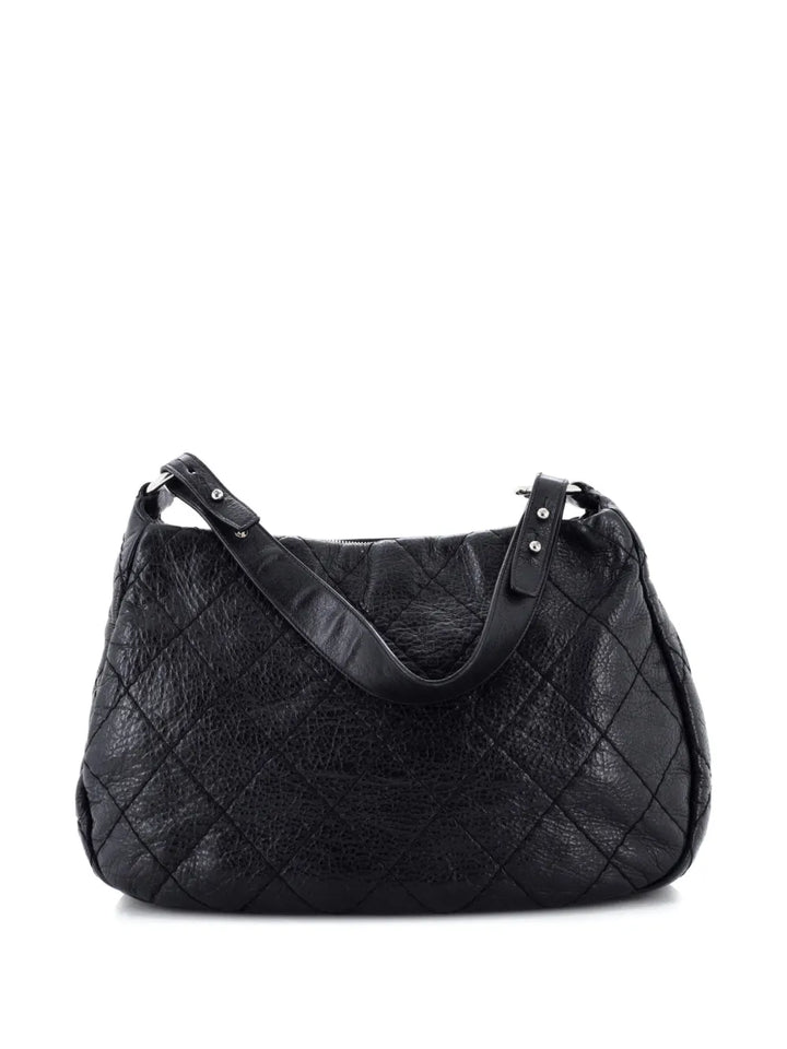 Chanel Pre Owned On The Road Quilted Leather Hobo Bag — Same as shown — Size One Size — Side View