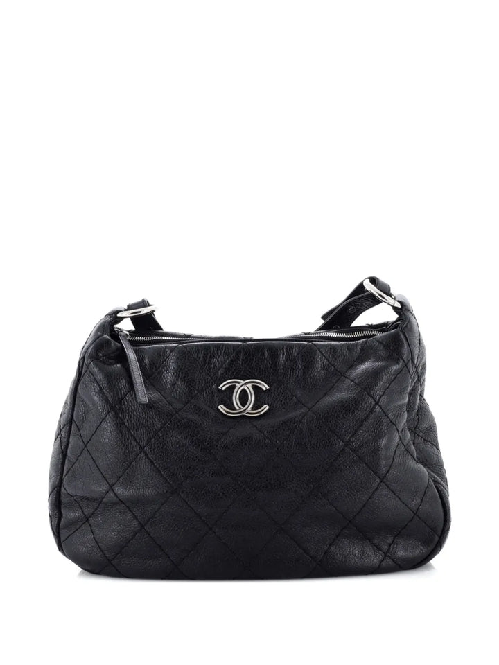 Chanel Pre Owned On The Road Quilted Leather Hobo Bag — Same as shown — Size One Size — Front View