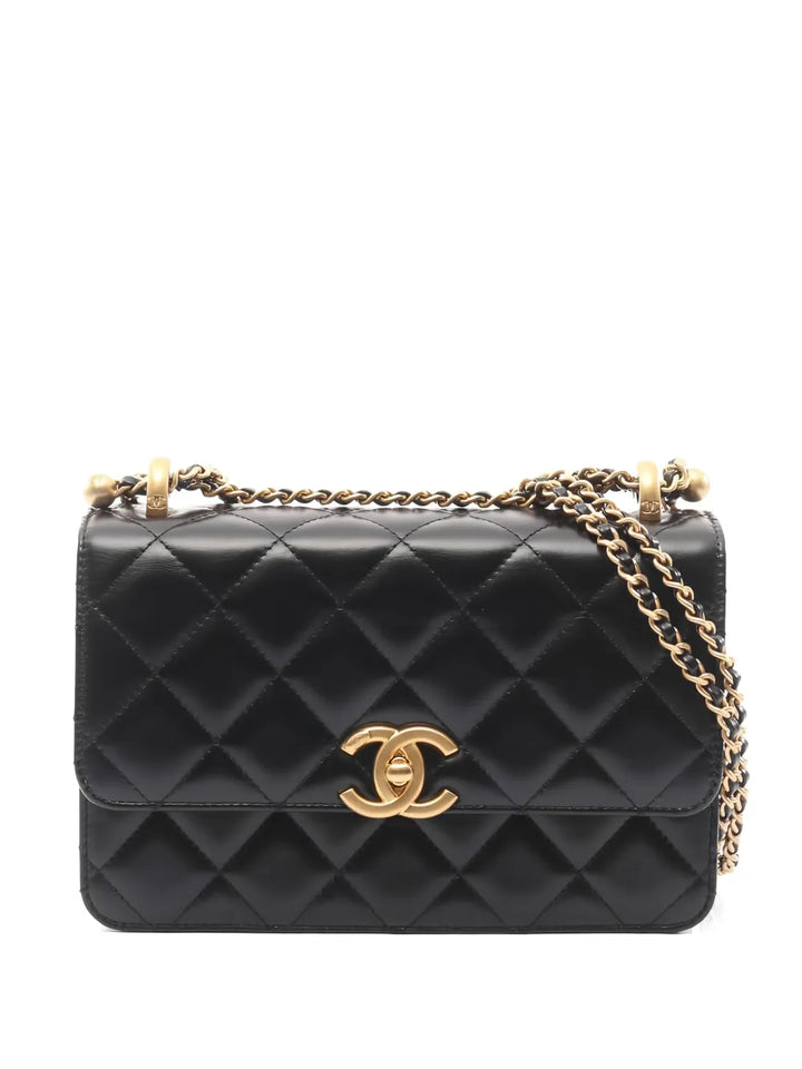 Chanel Pre Owned 2021S Diamond Quilted Lambskin Shoulder Bag — Same as shown — Size One Size — Front View