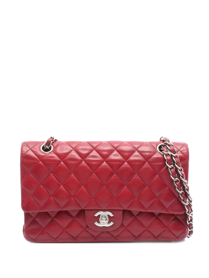 Chanel Pre Owned 2012 Double Flap Leather Shoulder Bag — Same as shown — Size One Size — Front View