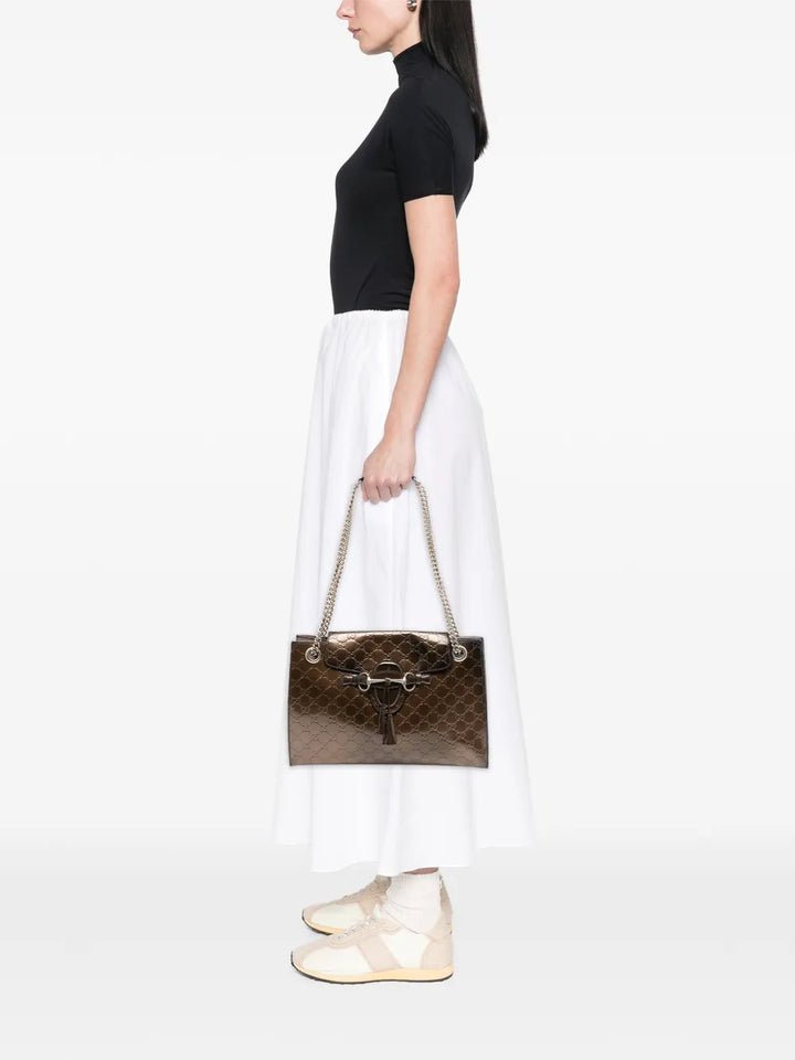 Gucci Pre Owned 2016 2025 Large Guccissima Emily Shoulder Bag — Same as shown — Size One Size — Side View