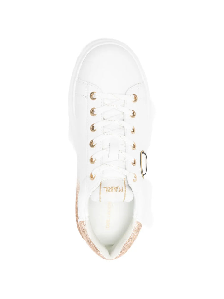 Karl Lagerfeld Kapri Ombre Nft Platform — White — Size US M 3.5 - US W 5 — Top View