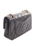 Chanel Pre Owned 1994 1996 Small Classic Lambskin Double Flap Shoulder Bag — Same as shown — Size One Size — Back View