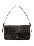 Staud Leopard Pattern Buckle Detail Shoulder Bag — Same as shown — Size One Size — Front View