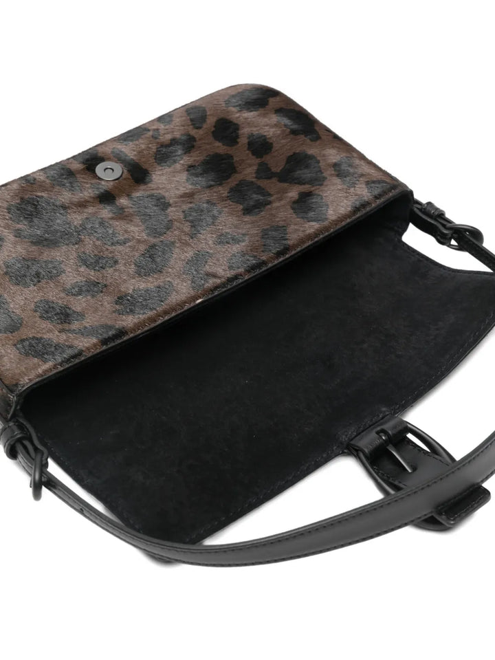 Staud Leopard Pattern Buckle Detail Shoulder Bag — Same as shown — Size One Size — Detail View