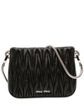 Miu Miu Pre Owned 2010 2025 Nappa Matelasse Sassy Shoulder Bag — Same as shown — Size One Size — Front View
