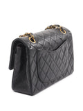 Chanel Pre Owned 1994 1996 Small Classic Lambskin Double Flap Shoulder Bag — Same as shown — Size One Size — Back View
