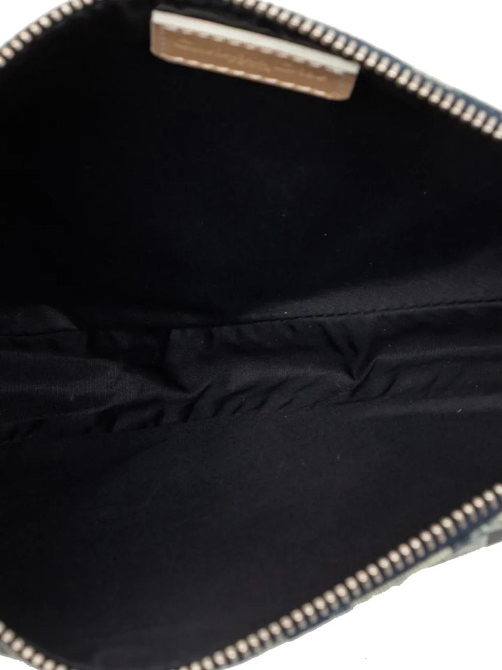 Christian Dior Pre Owned 2002 Mini Diorissimo Coated Canvas Saddle Pochette Shoulder Bag — Same as shown — Size One Size — Detail View