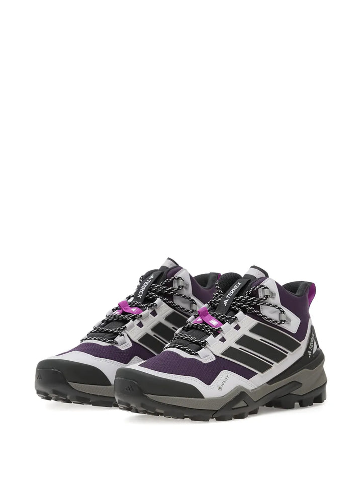 adidas Terrex Skychaser Mid Lace-Up Striped — Purple — Size US M 3.5 - US W 5 — Side View