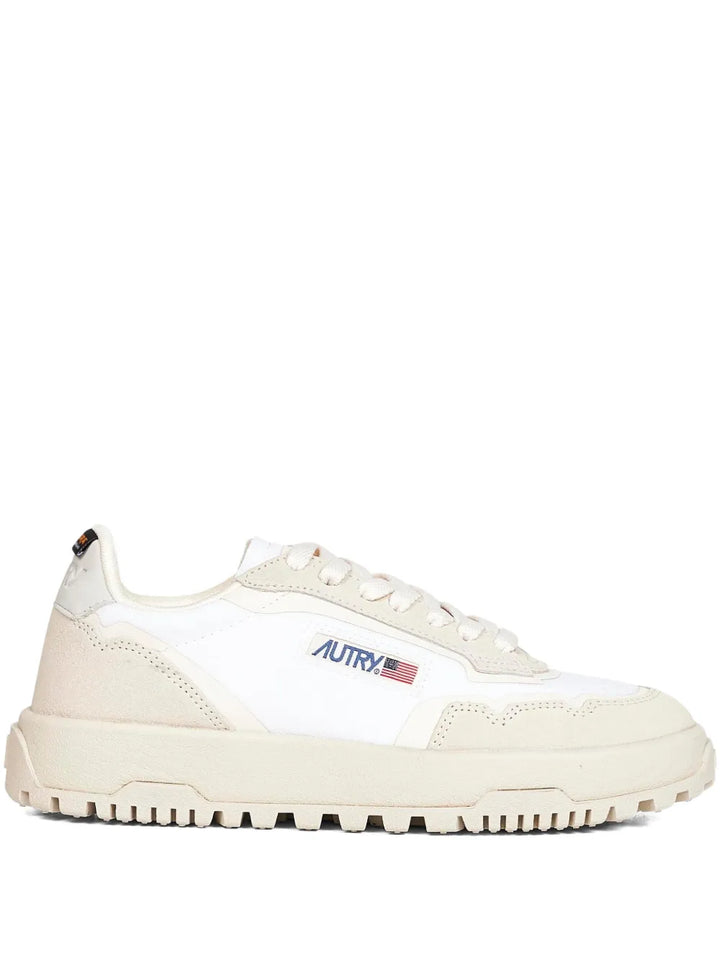 Autry Lace-Up Logo — White — Size US M 3.5 - US W 5 — Front View