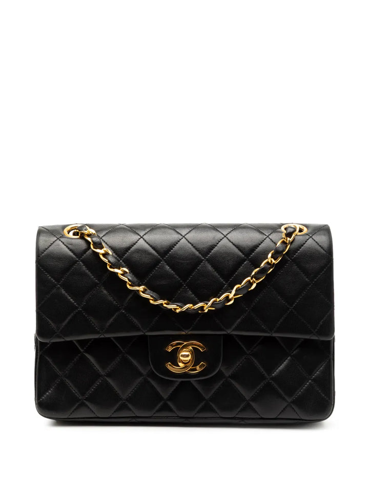 Chanel Pre Owned 1986 1988 Small Classic Lambskin Double Flap Shoulder Bag — Same as shown — Size One Size — Front View