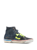 PAUL EASTERLIN Caly Star Colourblock High-Top — Blue — Size US M 3.5 - US W 5 — Front View