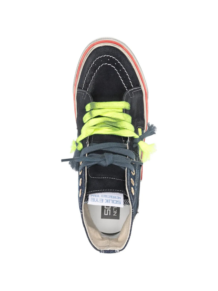 PAUL EASTERLIN Caly Star Colourblock High-Top — Blue — Size US M 3.5 - US W 5 — Top View
