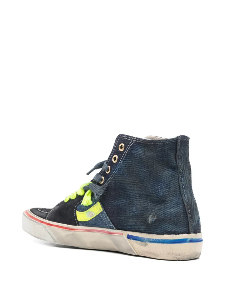 PAUL EASTERLIN Caly Star Colourblock High-Top — Blue — Size US M 3.5 - US W 5 — Back View