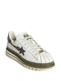 adidas Clot X Bape?Camouflage Star Low-Tops Sneakers — White / Green — Size US M 8.5 - US W 10 — Side View