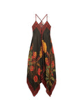 Blumarine Twill Floral Print Dress — Grey — Size XS — Front View