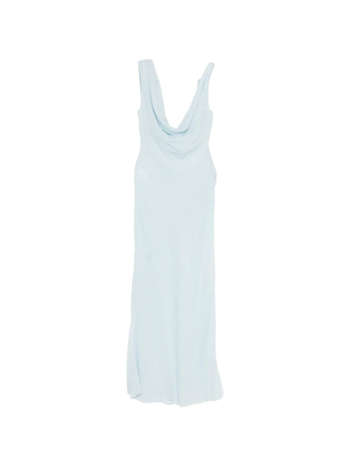 The Andamane Minerva Cowl Sleeveless Maxi Dress — Blue — Size XS — Front View
